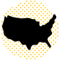 A black, roughly map-shaped silhouette obscures a yellow and black checkered pattern, creating a somewhat distressed effect.